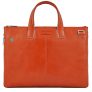 Piquadro Blue Square Expandable Slim Computer Bag cognac