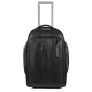 Piquadro Urban Cabin size PC and iPad Trolley Backpack with USB black backpack