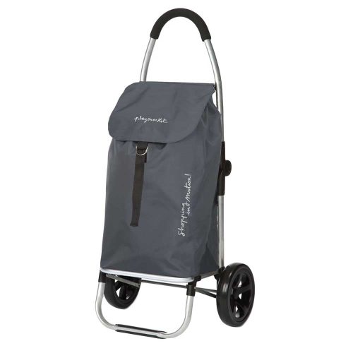 Playmarket Go Two Compact Boodschappentrolley grey Trolley