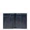 Piquadro Blue Square Vertical Wallet 10 Cards With Coin Case Night Blue