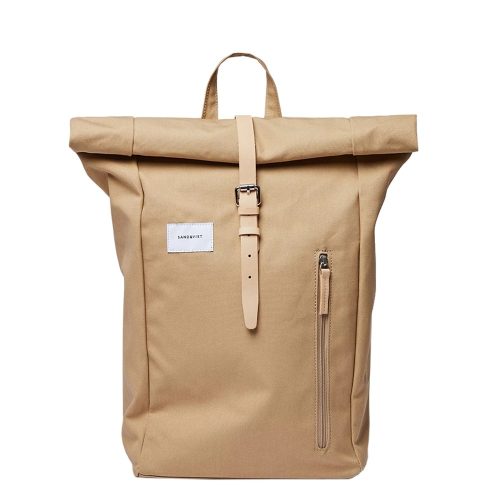 Sandqvist Dante Backpack beige with natural leather backpack