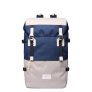 Sandqvist Harald Backpack multi beige / blue with natural leather backpack