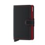 Secrid Mini Wallet Portemonnee Matte Black / Red