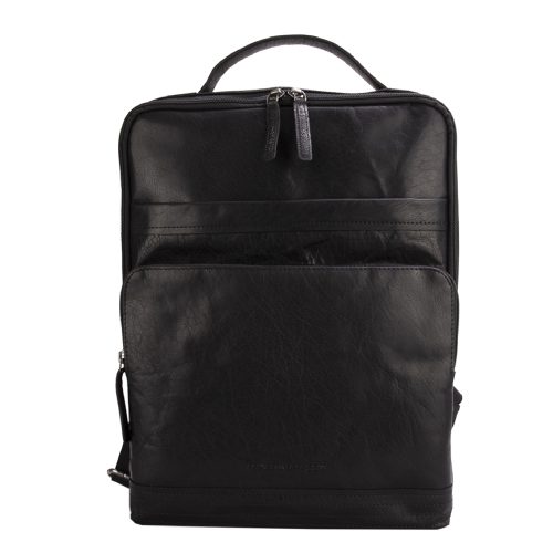 Spikes & Sparrow Backpack black II Leren tas