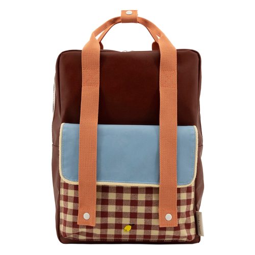 Sticky Lemon Gingham Backpack Large cherry red sunny blue berry swirl
