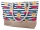 strandtas fruit 3,5L 52 x 34 cm polyester beige/blauw