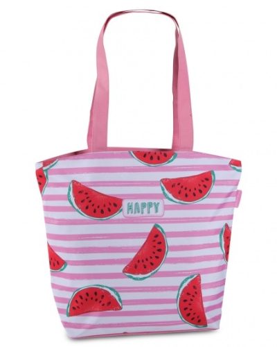 strandtas Happy 23 liter roze