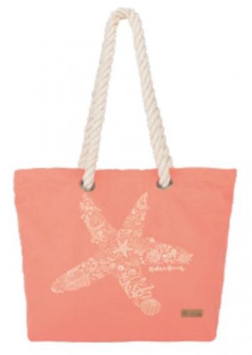 strandtas Starfish dames 33 liter katoen roze