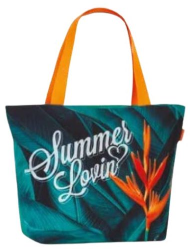 strandtas Summer Lovin 38 x 40 cm polyester groen