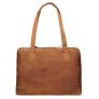 Chesterfield leren laptoptas dames 13" Flint cognac