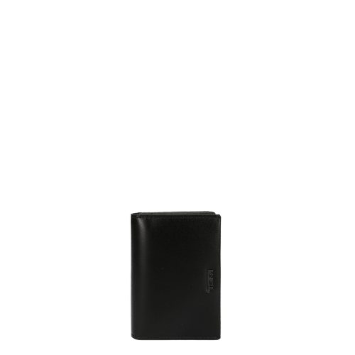 Tumi Nassau SLG Gusseted Card Case Wallet Black Smooth