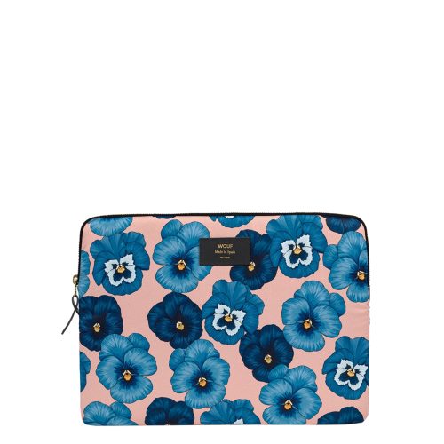 Wouf Azur laptophoes 13" blue flowers Laptopsleeve