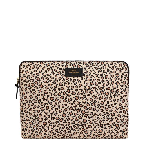 Wouf Pink Savannah Laptophoes 15" pink leopard Laptopsleeve