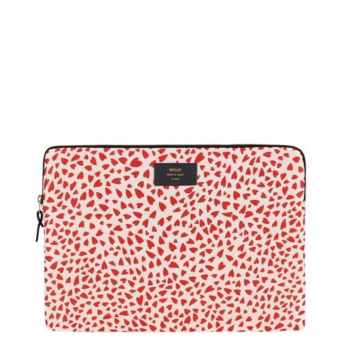 Wouf White Hearts Laptophoes 15" wit Laptopsleeve