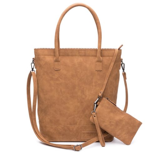 Zebra Trends Shopper met Etui Natural Bag Kartel Fearless II Camel